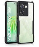 VAKIBO Super Premium Black Border Transparent Case With Corner Protection &Camera Protection Suitable for Vivo Y300 Plus