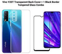 VAKIBO Super Premium Soft TPU Transparent Case With Dustplug,Side Grip,Corner Protection,lanyard Cuts,Camera Protection Suitable for Vivo Y20T