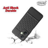 VAKIBO Parallax Design Black Coloured Soft TPU Rubber Back Cover Case With Camera Protection Ring Suitable for Vivo Y27