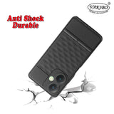 VAKIBO Parallax Design Black Coloured Soft TPU Rubber Back Cover Case With Camera Protection Ring Suitable for Vivo Y27