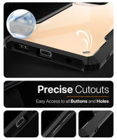 VAKIBO Best Selling Black and Transparent Coloured Made With Soft TPU and Acrylic Back Cover Case With 4 Corner and Camera Protection Suitable for Vivo Y29