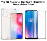 VAKIBO Super Premium Soft TPU Transparent Case With Dustplug,Side Grip,Corner Protection,lanyard Cuts,Camera Protection Suitable for Vivo Y50