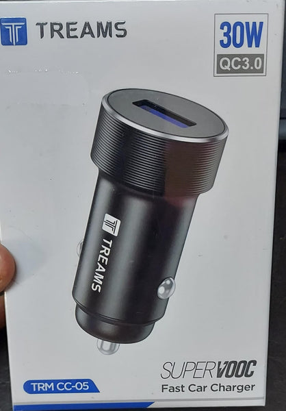 Car Charger Treams CC 05 USB 30W Super Vooc QC3.0