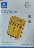 Treams CH 08(15W) M TYPE Charger 2 USB