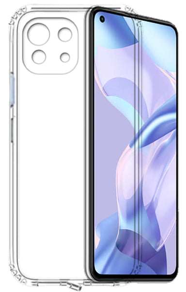 VAKIBO Premium Clear 1.5MM Thick Transparent Soft TPU Rubber Back Cover Case With Camera Protection Suitable for Mi 11 Lite