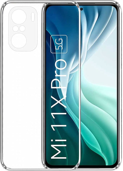 VAKIBO Premium Clear 1.5MM Thick Transparent Soft TPU Rubber Back Cover Case With Camera Protection Suitable for Mi 11X