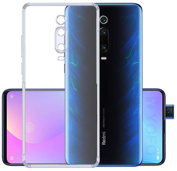 VAKIBO Premium Clear 1.5MM Thick Transparent Soft TPU Rubber Back Cover Case With Camera Protection Suitable for Mi K20