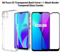 VAKIBO Premium Clear 1.5MM Thick Transparent Soft TPU Rubber Back Cover Case With Camera Protection Suitable for Mi Poco C3