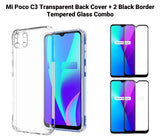 VAKIBO Premium Clear 1.5MM Thick Transparent Soft TPU Rubber Back Cover Case With Camera Protection Suitable for Mi Poco C3