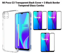 VAKIBO Premium Clear 1.5MM Thick Transparent Soft TPU Rubber Back Cover Case With Camera Protection Suitable for Mi Poco C3