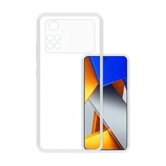 VAKIBO Super Premium Soft TPU Transparent Case With Dustplug,Side Grip,Corner Protection,lanyard Cuts,Camera Protection Suitable for Mi Poco M4 Pro 4G