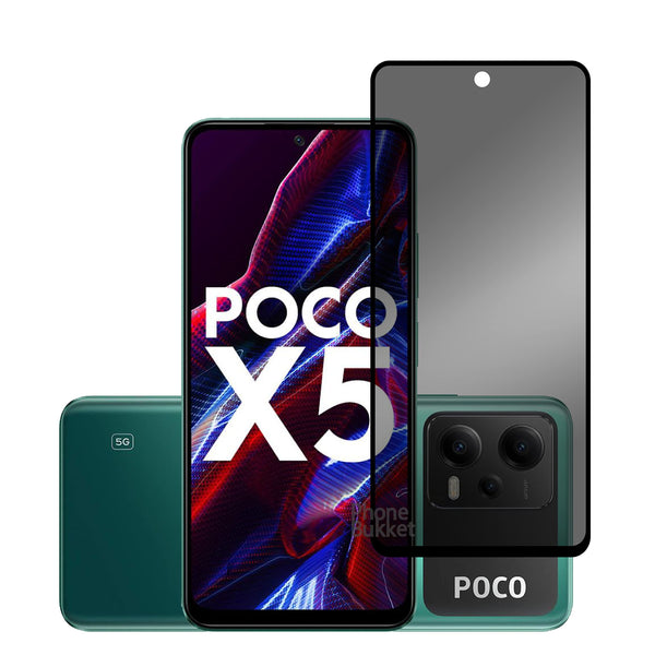 Super Premium Quality Tempered Glass Screen Guard Protector With Black Border Suitable For Mi Poco X5