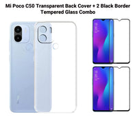 VAKIBO Super Premium Soft TPU Transparent Case With Dustplug,Side Grip,Corner Protection,lanyard Cuts,Camera Protection Suitable for Mi Poco C50