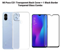VAKIBO Super Premium Soft TPU Transparent Case With Dustplug,Side Grip,Corner Protection,lanyard Cuts,Camera Protection Suitable for Mi Poco C51