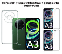 VAKIBO Premium Clear 1.5MM Thick Transparent Soft TPU Rubber Back Cover Case With Camera Protection Suitable for Mi Poco C61