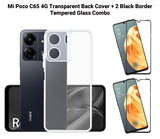 VAKIBO Premium Clear 1.5MM Thick Transparent Soft TPU Rubber Back Cover Case With Camera Protection Suitable for Mi Poco C65 4G