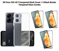 VAKIBO Premium Clear 1.5MM Thick Transparent Soft TPU Rubber Back Cover Case With Camera Protection Suitable for Mi Poco C65 4G