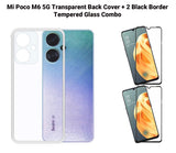 VAKIBO Premium Clear 1.5MM Thick Transparent Soft TPU Rubber Back Cover Case With Camera Protection Suitable for Mi Poco M6 5G
