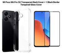 VAKIBO Premium Clear 1.5MM Thick Transparent Soft TPU Rubber Back Cover Case With Camera Protection Suitable for Mi Poco M6 Pro 5G