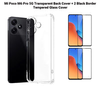 VAKIBO Premium Clear 1.5MM Thick Transparent Soft TPU Rubber Back Cover Case With Camera Protection Suitable for Mi Poco M6 Pro 5G