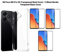 VAKIBO Premium Clear 1.5MM Thick Transparent Soft TPU Rubber Back Cover Case With Camera Protection Suitable for Mi Poco M6 Pro 5G