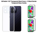 VAKIBO Premium Clear 1.5MM Thick Transparent Soft TPU Rubber Back Cover Case With Camera Protection Suitable for Mi Redmi 12C