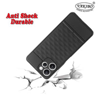VAKIBO Parallax Design Black Coloured Soft TPU Rubber Back Cover Case With Camera Protection Ring Suitable for Mi Redmi 12 4G