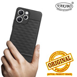 VAKIBO Parallax Design Black Coloured Soft TPU Rubber Back Cover Case With Camera Protection Ring Suitable for Mi Redmi 12 4G