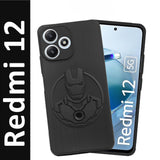 VAKIBO Iron Man Design soft Silicon TPU Back Cover Case With Camera Protection Ring Suitable for Mi Redmi 12