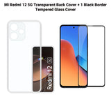 VAKIBO Premium Clear 1.5MM Thick Transparent Soft TPU Rubber Back Cover Case With Camera Protection Suitable for Mi Redmi 12 5G