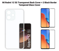 VAKIBO Premium Clear 1.5MM Thick Transparent Soft TPU Rubber Back Cover Case With Camera Protection Suitable for Mi Redmi 12 5G