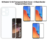 VAKIBO Premium Clear 1.5MM Thick Transparent Soft TPU Rubber Back Cover Case With Camera Protection Suitable for Mi Redmi 12 5G