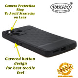 VAKIBO Parallax Design Black Coloured Soft TPU Rubber Back Cover Case With Camera Protection Ring Suitable for Mi Redmi 12