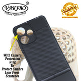 VAKIBO Parallax Design Black Coloured Soft TPU Rubber Back Cover Case With Camera Protection Ring Suitable for Mi Redmi 12
