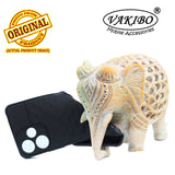 VAKIBO Parallax Design Black Coloured Soft TPU Rubber Back Cover Case With Camera Protection Ring Suitable for Mi Redmi 12