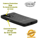 VAKIBO Parallax Design Black Coloured Soft TPU Rubber Back Cover Case With Camera Protection Ring Suitable for Mi Redmi 13C