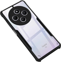 VAKIBO Best Selling Black and Transparent Back Cover Case Made With Soft TPU and Acrylic With 4 Corner and Camera Protection Suitable for Mi Redmi 14C
