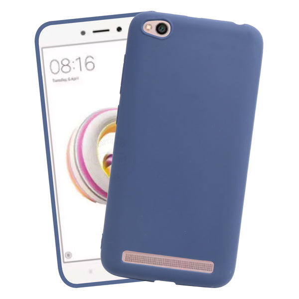 VAKIBO 1.2 MM Thick Blue Coloured Soft TPU Rubber Back Cover Case With Camera Protection Ring Suitable for MI Redmi 5A