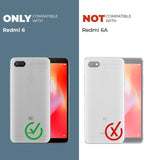 VAKIBO Parallax Design Black Coloured Made with Soft Rubber TPU Back Cover Case Camera Protection Ring Suitable for Mi Redmi 6