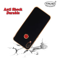 VAKIBO Golden Chrome Border Black Coloured Soft TPU Back Cover Case With Camera Protection Suitable for Mi Redmi 7