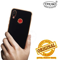 VAKIBO Golden Chrome Border Black Coloured Soft TPU Back Cover Case With Camera Protection Suitable for Mi Redmi 7