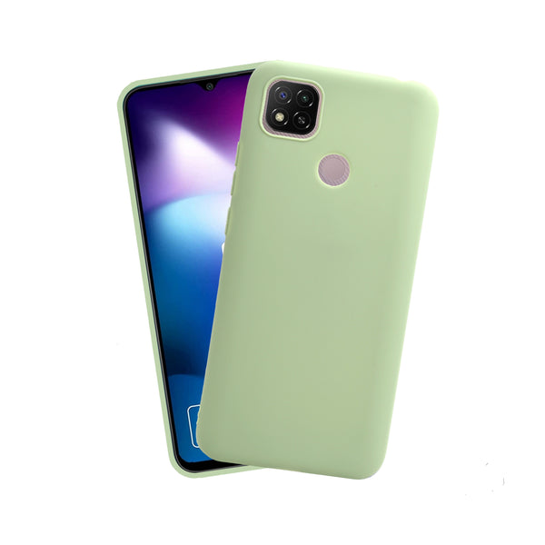 VAKIBO 1.2 MM Thick Pista Coloured Soft TPU Rubber Back Cover Case With Camera Protection Ring Suitable for Mi Redmi 9