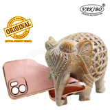 VAKIBO Golden Chrome Border Peach Coloured Soft TPU Back Cover Case With Camera Protection Suitable for Mi Redmi A1