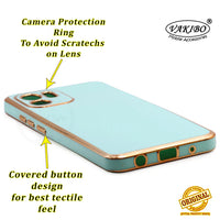 VAKIBO Golden Chrome Border Pista Coloured Soft TPU Back Cover Case With Camera Protection Suitable for Mi Redmi A2