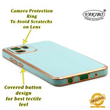 VAKIBO Golden Chrome Border Pista Coloured Soft TPU Back Cover Case With Camera Protection Suitable for Mi Redmi A2
