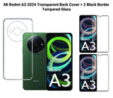 VAKIBO Premium Clear 1.5MM Thick Transparent Soft TPU Rubber Back Cover Case With Camera Protection Suitable for Mi Redmi A3 2024