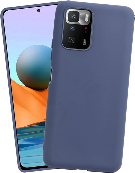 VAKIBO 1.2 MM Thick Blue Coloured Soft TPU Rubber Back Cover Case With Camera Protection Ring Suitable for MI Redmi Note 10 Pro