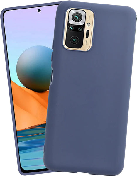 VAKIBO 1.2 MM Thick Blue Coloured Soft TPU Rubber Back Cover Case With Camera Protection Ring Suitable for MI Redmi Note 10 Pro Max