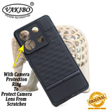 VAKIBO Parallax Design Black Coloured Soft TPU Rubber Back Cover Case With Camera Protection Ring Suitable for Mi Redmi Note 13 Pro
