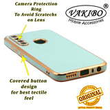 VAKIBO Golden Chrome Border Pista Coloured Soft TPU Back Cover Case With Camera Protection Suitable for Mi Redmi Note 8